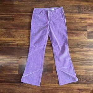 Vintage Arizonia Jeans Purple Low Rise 90s Y2K Velvet Pants Girls Size 12